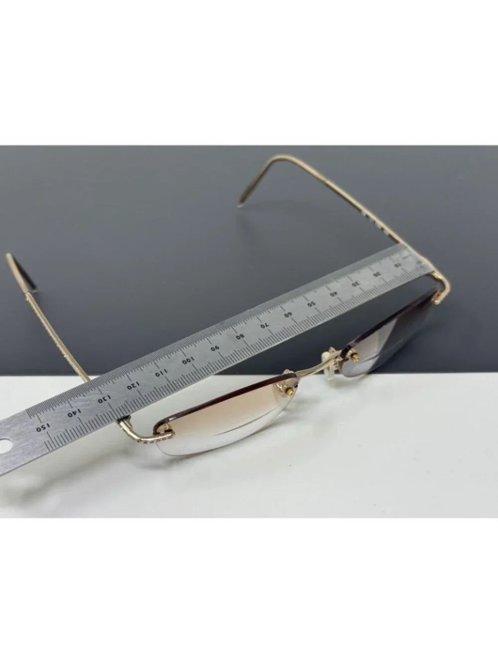 Valentino Eyeglasses, Frames Only, V5288 02S Gold 50 - 17-135, Rimless, Italy